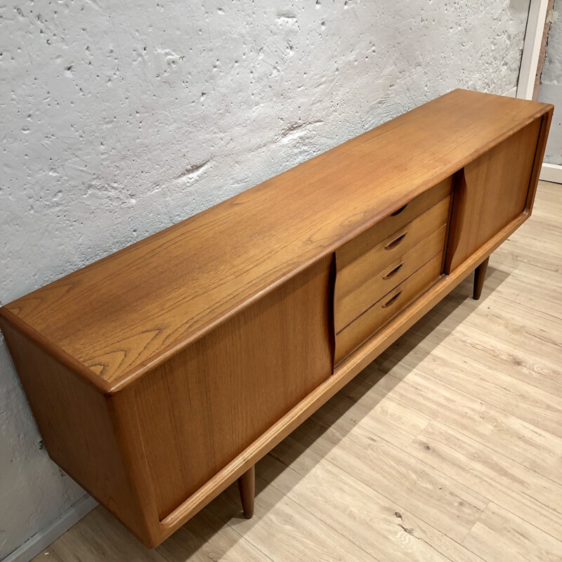 Vintage sideboard teak Bramin Henri Walter Klein blond 1960