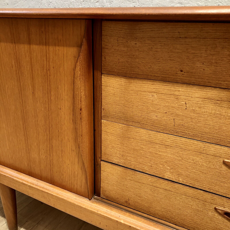 Vintage sideboard teak Bramin Henri Walter Klein blond 1960