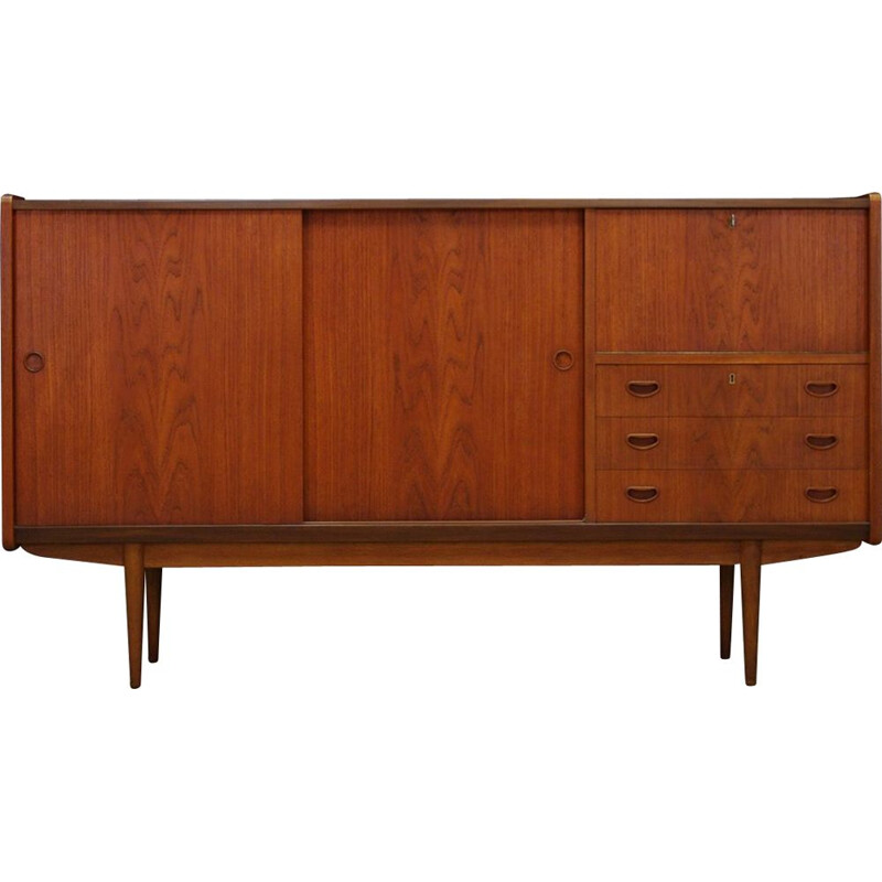 Vintage teak highboard danish 1970s