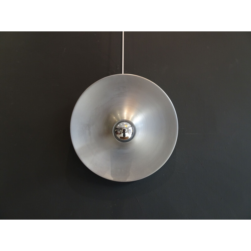 Vintage brushed aluminum wall light from Les Arcs 1970