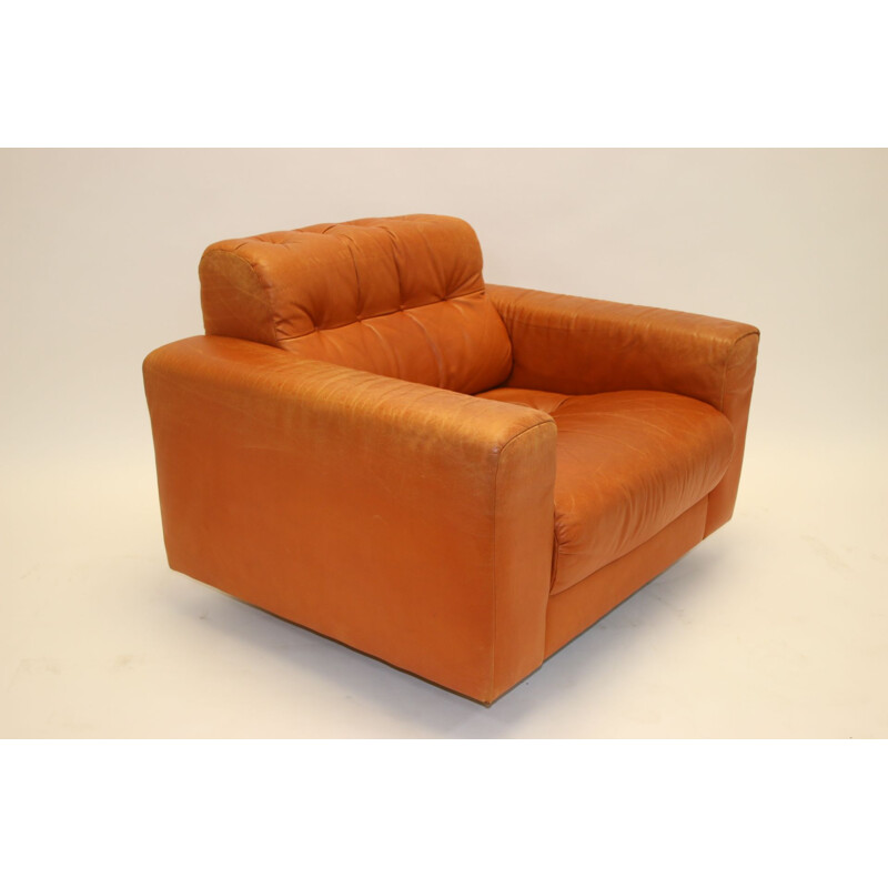 Pair of Vintage DS40 Club chair from de Sede Cognac leather 1970s