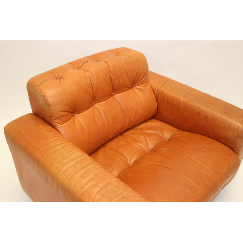 Pair of Vintage DS40 Club chair from de Sede Cognac leather 1970s