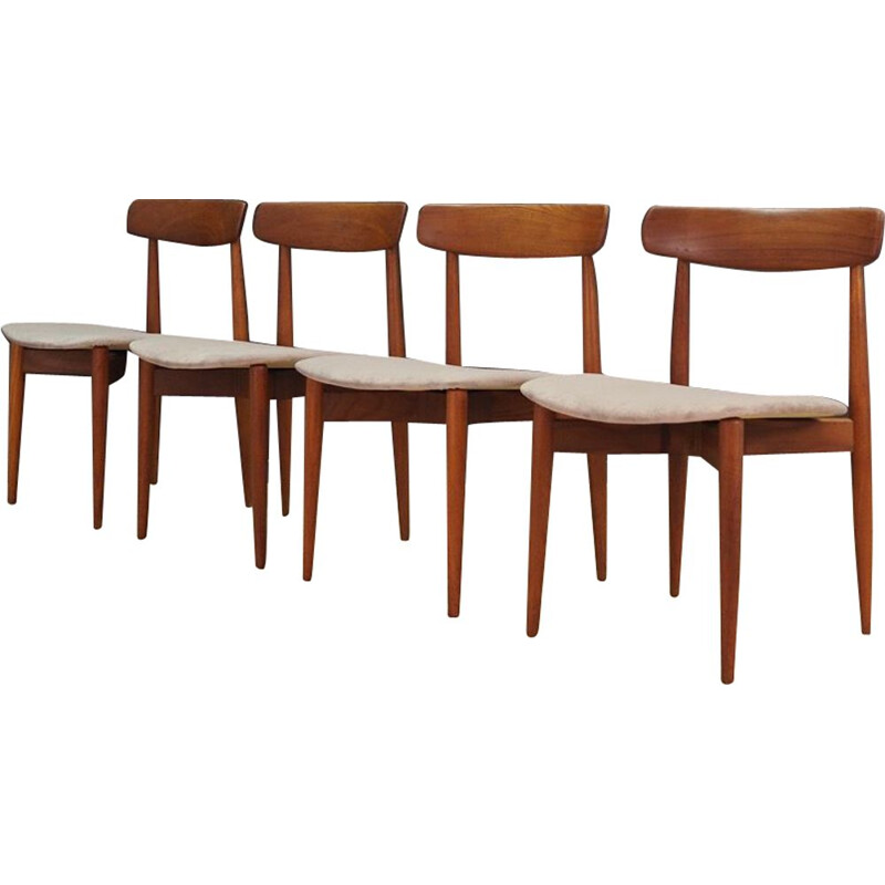 Ensemble de 4 chaises vintage H. W. Klein 1960