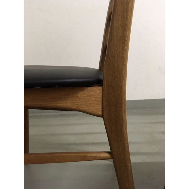 Set of 6 vintage teak chairs Lis Niels Koefoeds 1960