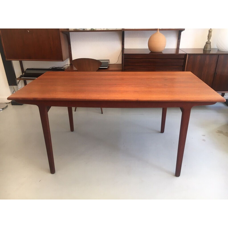 Vintage teak extensible dining table Ejnar Larsen & Aksel Madsen 1958