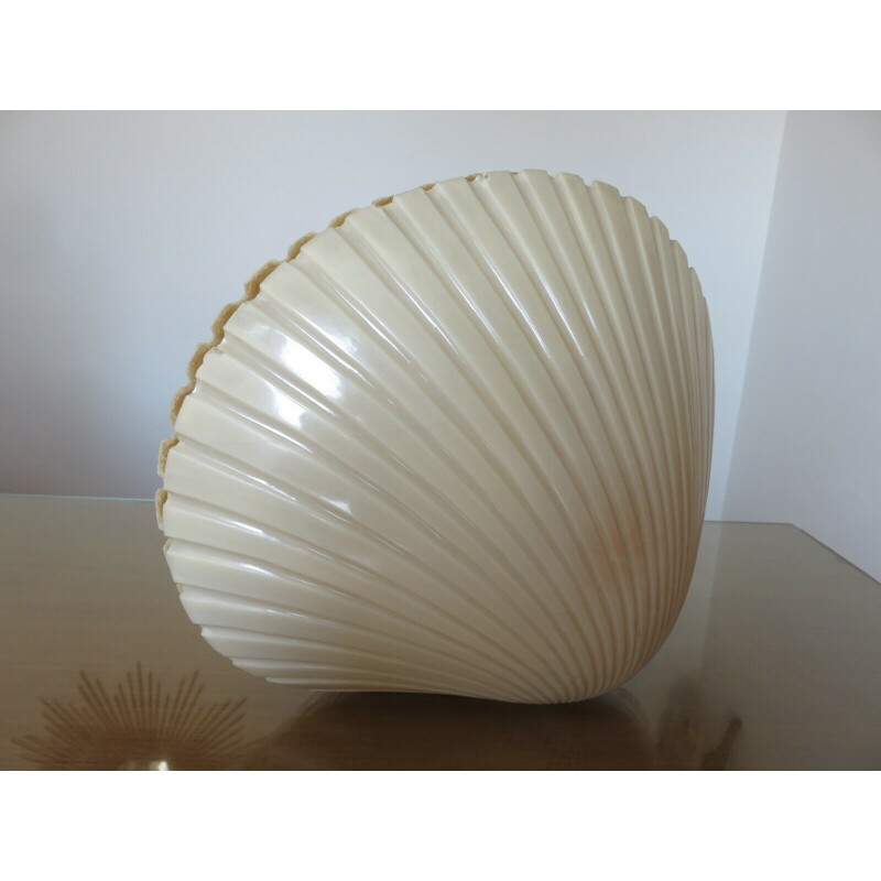 Vintage fiberglass "shell" lamp André Cazenave 1970