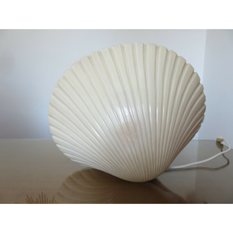 Vintage fiberglass "shell" lamp André Cazenave 1970