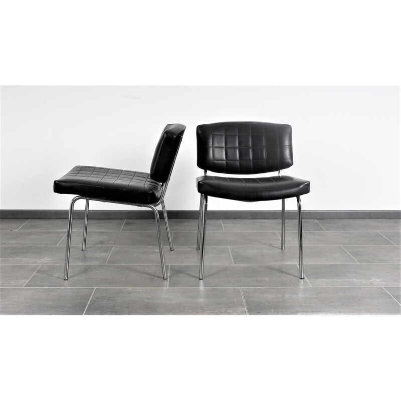 Pair of vintage Conseil fauteuils by Pierre Guariche for Meurop