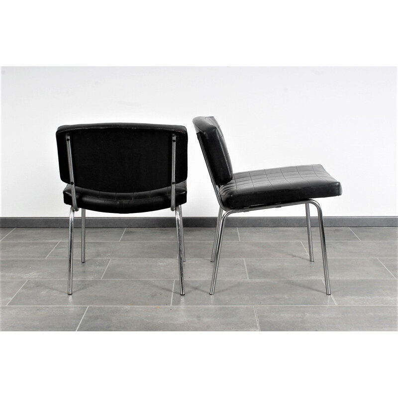 Pair of vintage Conseil fauteuils by Pierre Guariche for Meurop