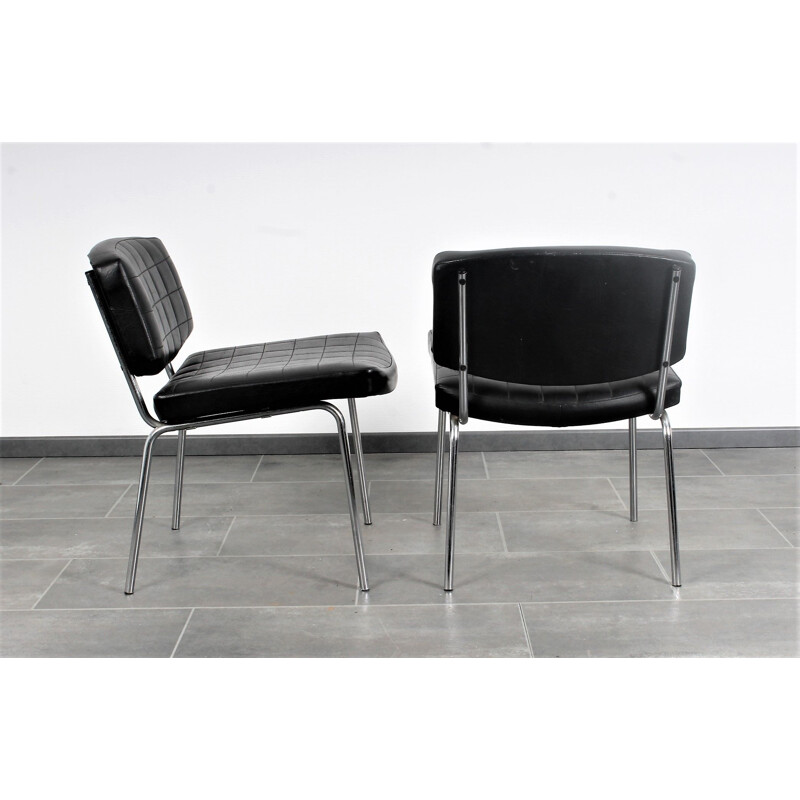 Pair of vintage Conseil fauteuils by Pierre Guariche for Meurop