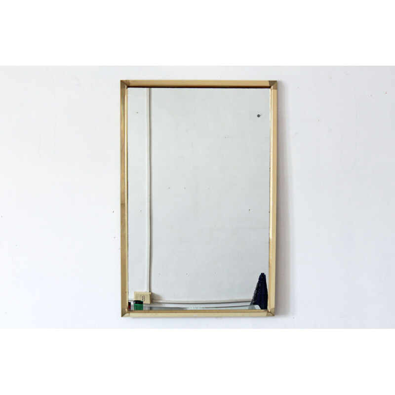 Vintage goldenrod vintage wall mirror 1970s