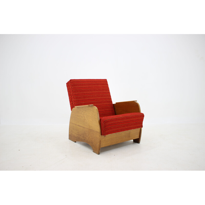 Vintage Armchair convertible to Daybed Czechoslovakia 1960s