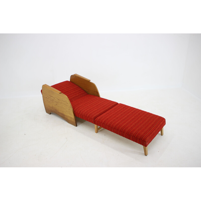 Vintage Armchair convertible to Daybed Czechoslovakia 1960s