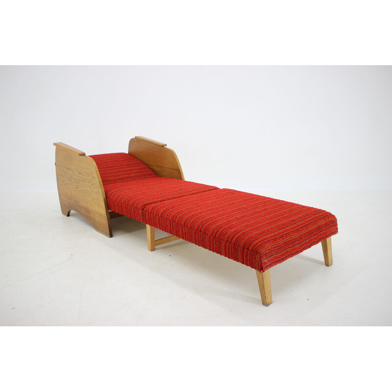 Vintage Armchair convertible to Daybed Czechoslovakia 1960s