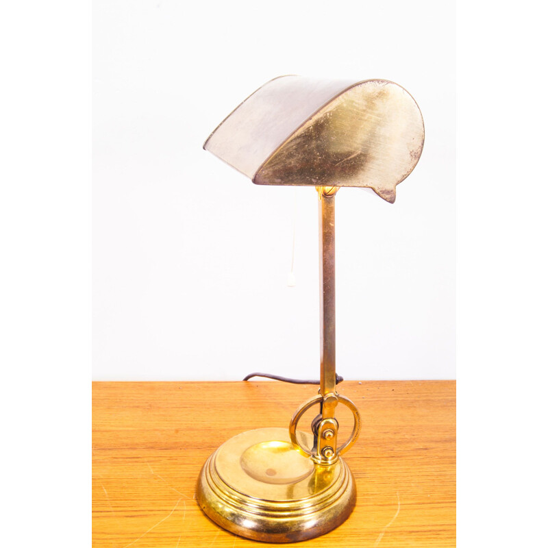 Lampe de table vintage en laiton, Angleterre 1920