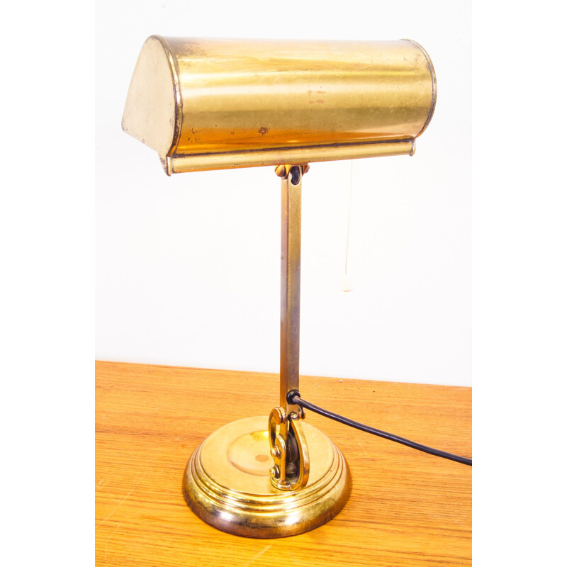 Vintage brass table lamp, England 1920s