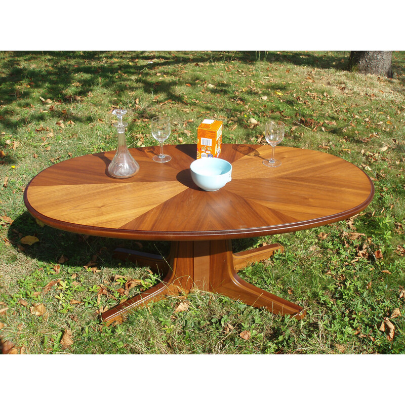 Vintage coffee table modifiable as high table Germany 1960s