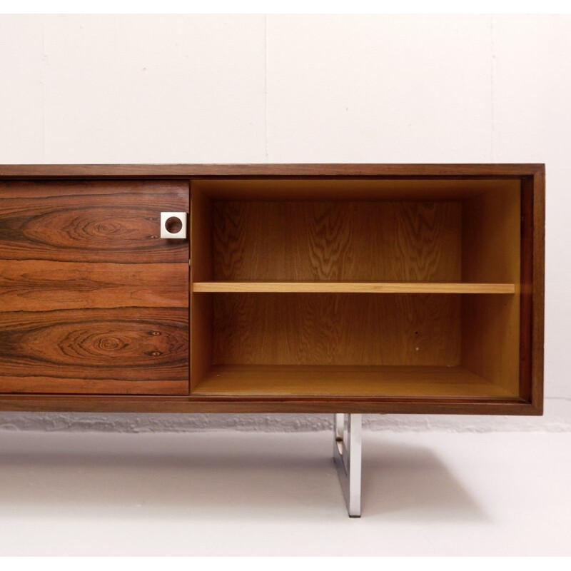 Vintage rosewood sideboard with 3 sliding doors