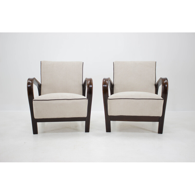 Pair of vintage armchairs by Kropáček Koželka 1950