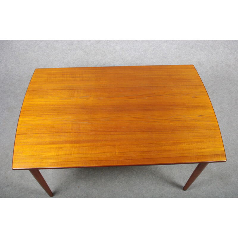 Table à manger extensible scandinave Samcom en teck - 1960