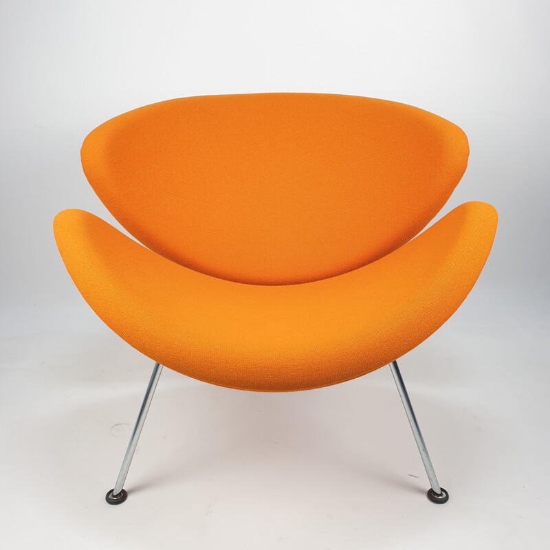 Fauteuil lounge vintage orange de Pierre Paulin pour Artifort 1980