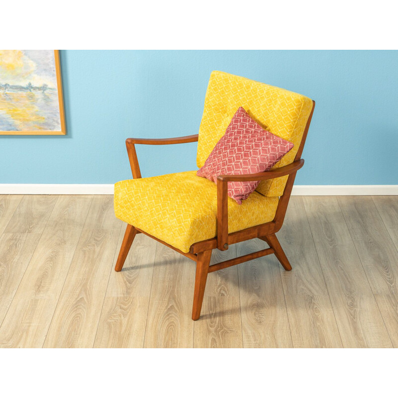 Fauteuil jaune vintage Allemagne 1950