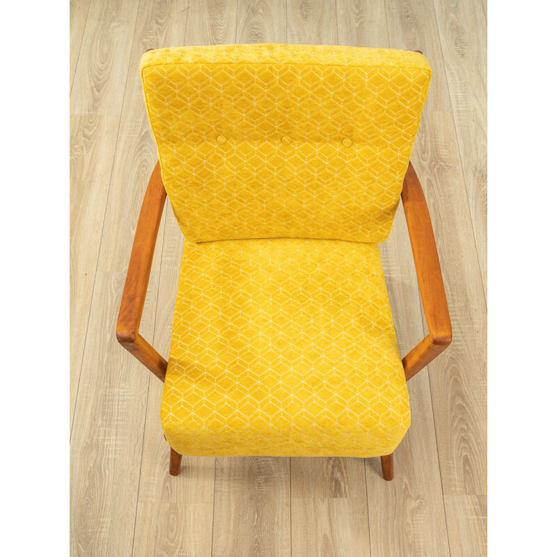 Fauteuil jaune vintage Allemagne 1950