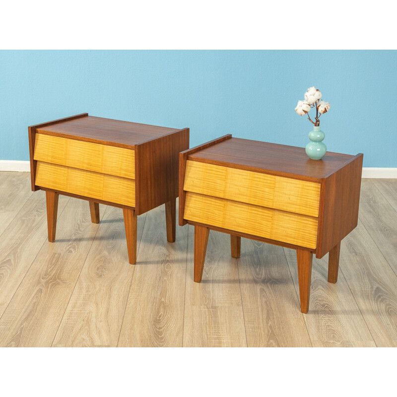 Pair of vintage bedside tables 1950