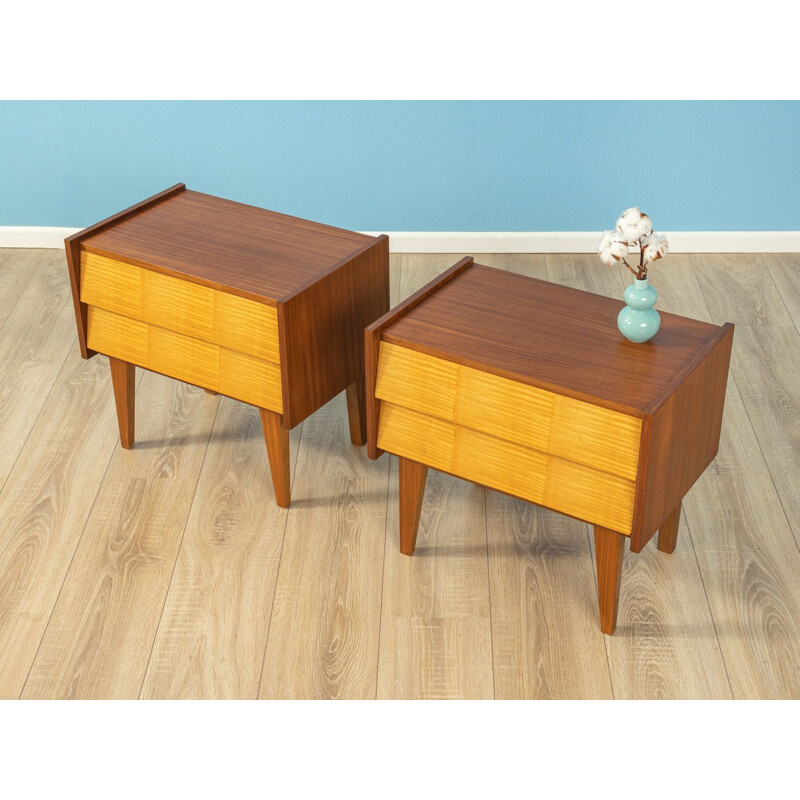 Pair of vintage bedside tables 1950