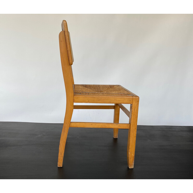 Set of 4 vintage chairs Pierre Cruège 1950s