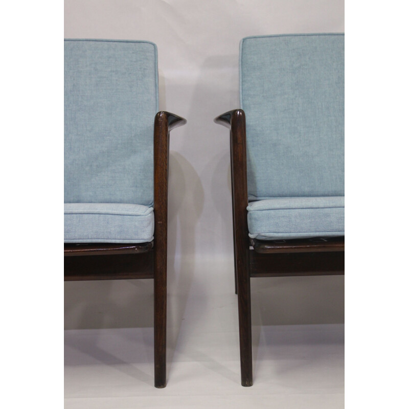 Pair of vintage armchairs by Stefan from Swarzędzkie Fabryki Mebli 1960s