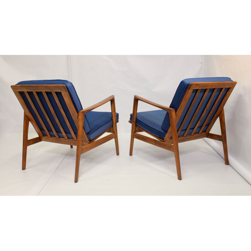 Pair of vintage armchairs by Stefan from Swarzędzkie Fabryki Mebli 1960s