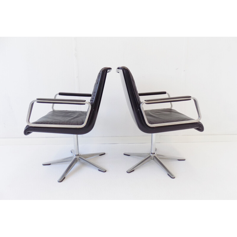 Paire de chaises vintage en cuir Wilkhahn Delta par Delta 2000