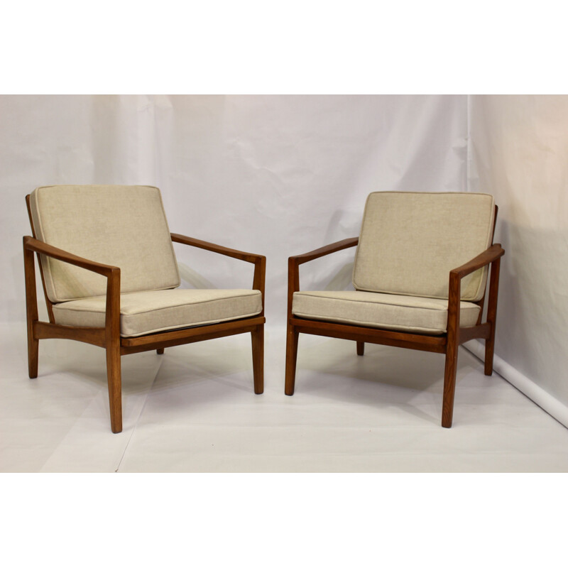 Pair of vintage Scandinavian armchairs 1960s