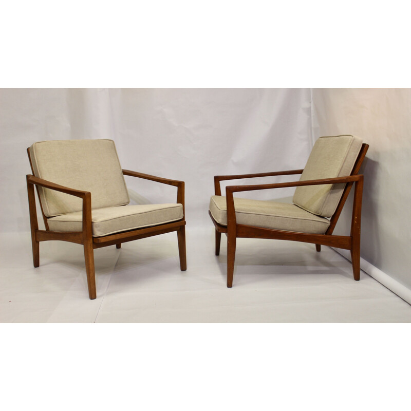 Pair of vintage Scandinavian armchairs 1960s