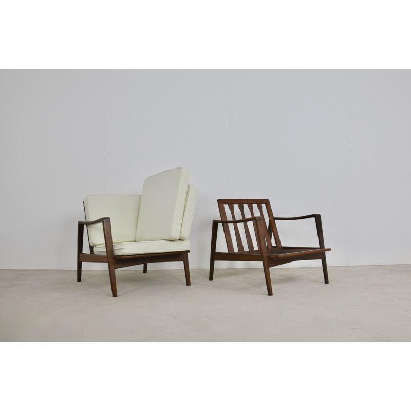 Pair of Vintage Lounge Chair by Arne Wahl Iversen for Komfort 1950s
