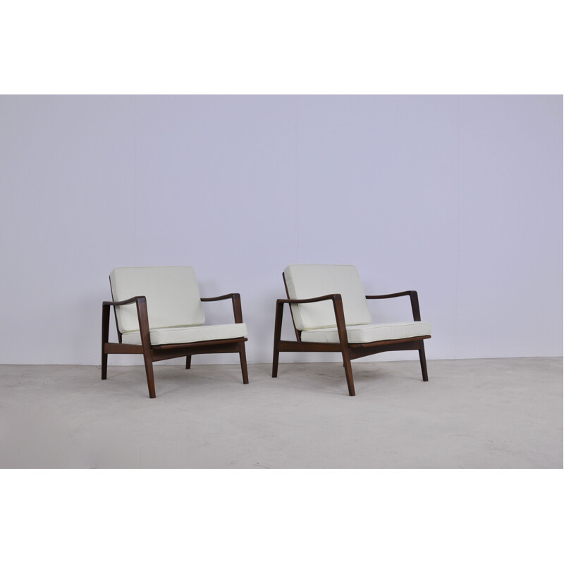 Pair of Vintage Lounge Chair by Arne Wahl Iversen for Komfort 1950s