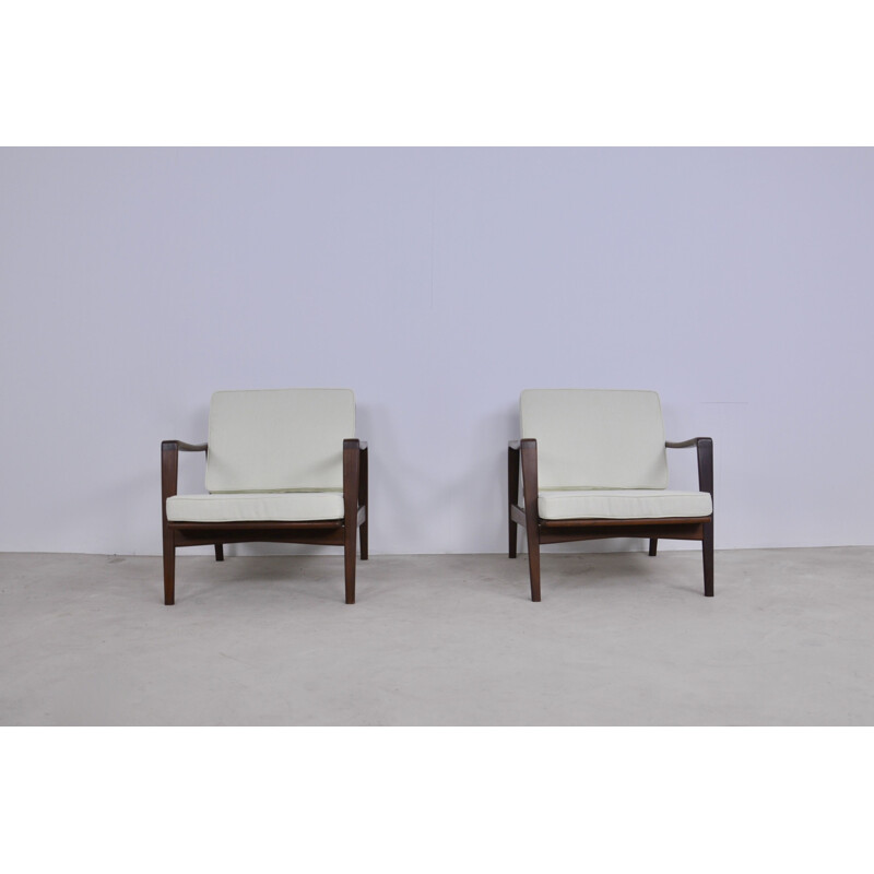 Pair of Vintage Lounge Chair by Arne Wahl Iversen for Komfort 1950s