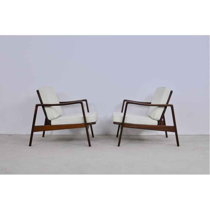 Pair of Vintage Lounge Chair by Arne Wahl Iversen for Komfort 1950s