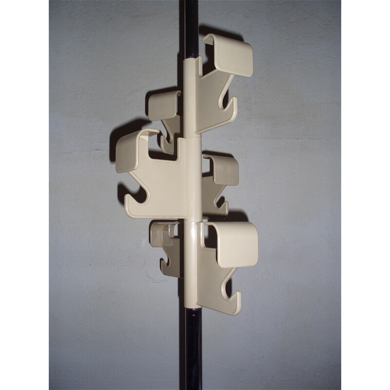Vintage coat rack stand in metal and plastic, Jean Pierre VITRAC - 1970s
