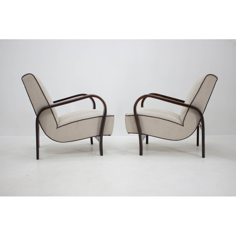Pair of vintage armchairs by Kropáček Koželka 1950