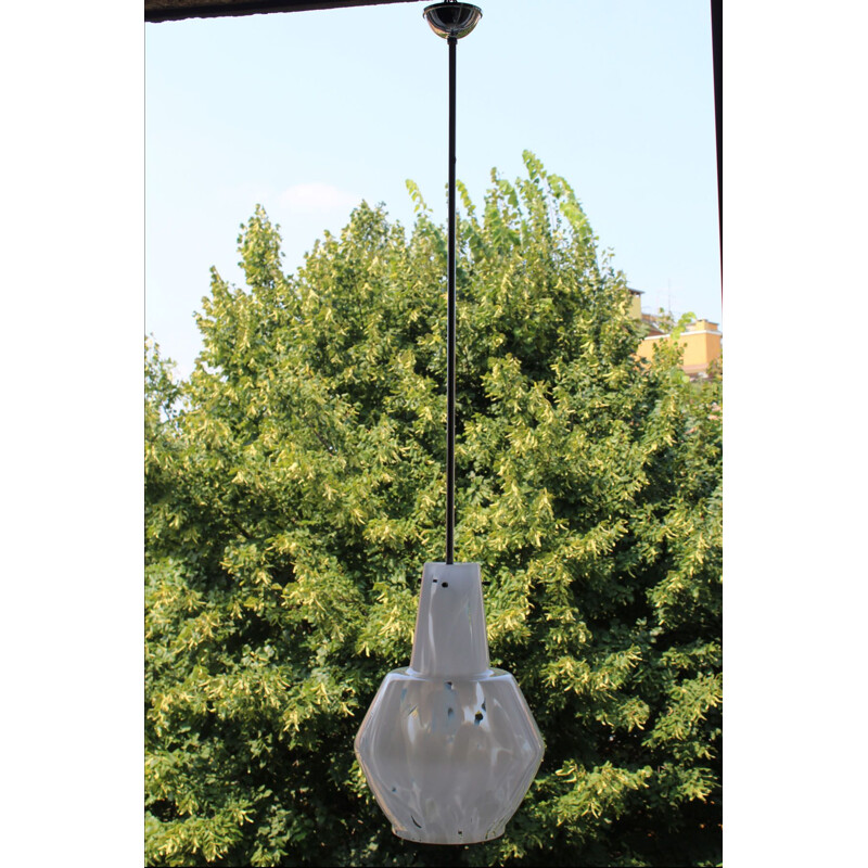 Vintage hanging lamp in Murano glass Italy 1970