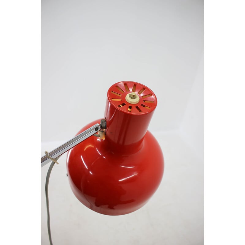 Vintage red Napako floor lamp by Josef Hurka 1960