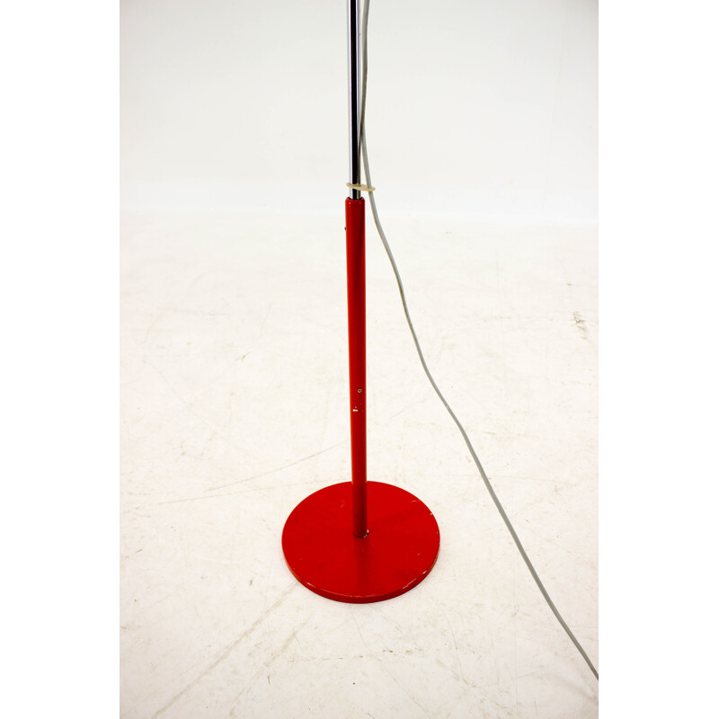 Vintage red Napako floor lamp by Josef Hurka 1960