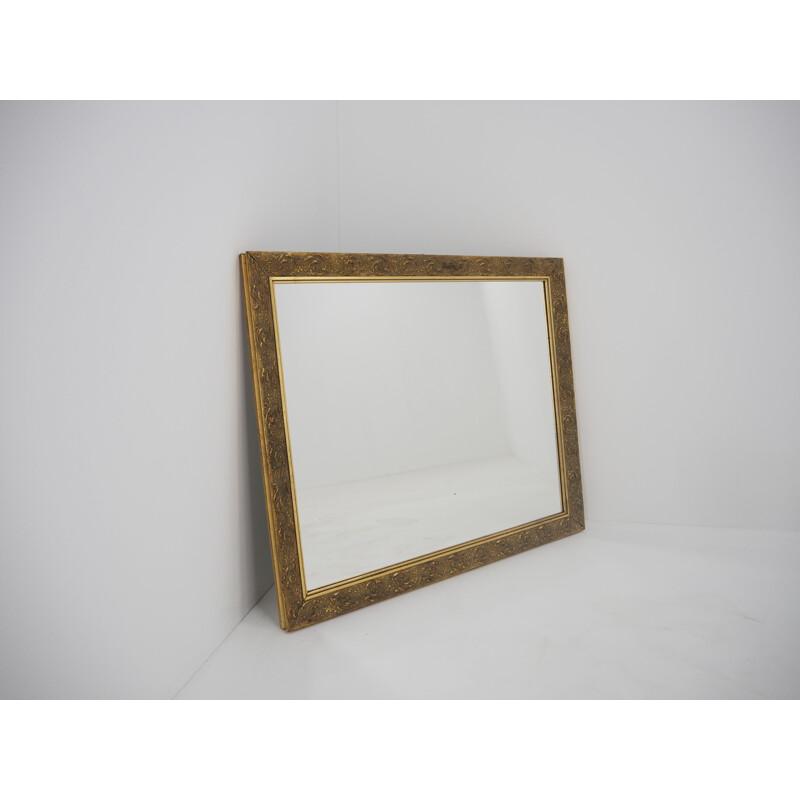 Vintage mirror with wood frame