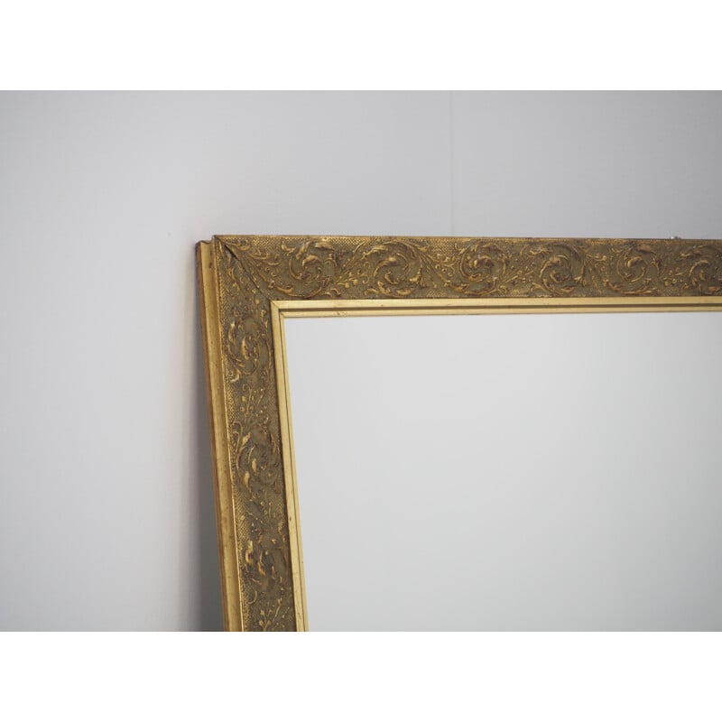 Vintage mirror with wood frame