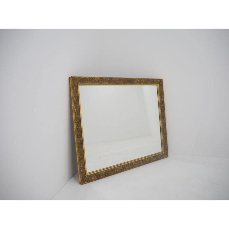 Vintage mirror with wood frame