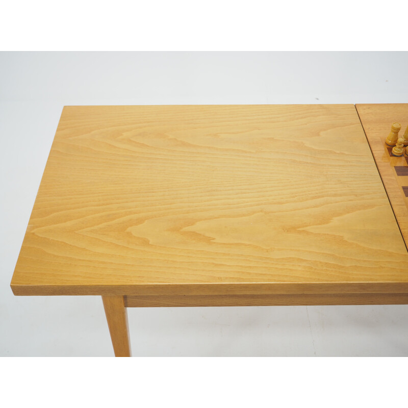 Tavolo da scacchi vintage in legno, Cecoslovacchia