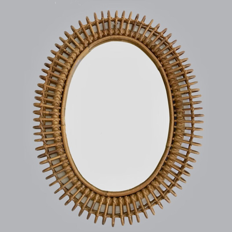 Vintage ovale spiegel Franco Albini Italië 1950