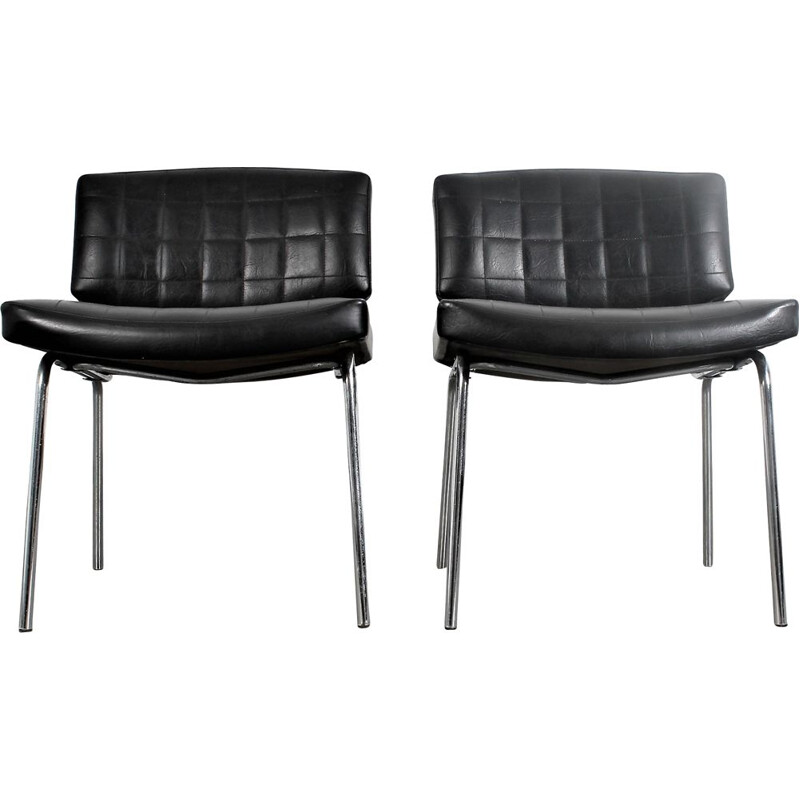 Pair of vintage Conseil fauteuils by Pierre Guariche for Meurop